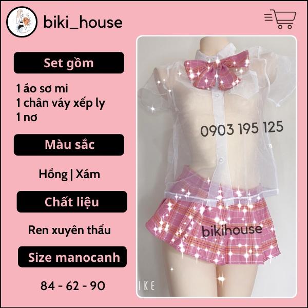 Cosplay học sinh Nhật Bản xuyên thấu gợi cảm cao cấp váy xếp ly cosplay sexy nữ sinh đáng yêu BIKI HOUSE N765 - TPHCM