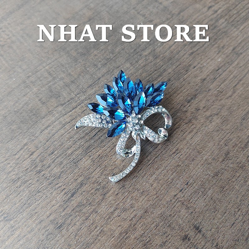 Trâm Cài Áo Nữ Hình Bó Hoa, Ghim Cài Áo Đẹp Sang Trọng, Quà Tặng Phụ Kiện Cho Phái Đẹp
