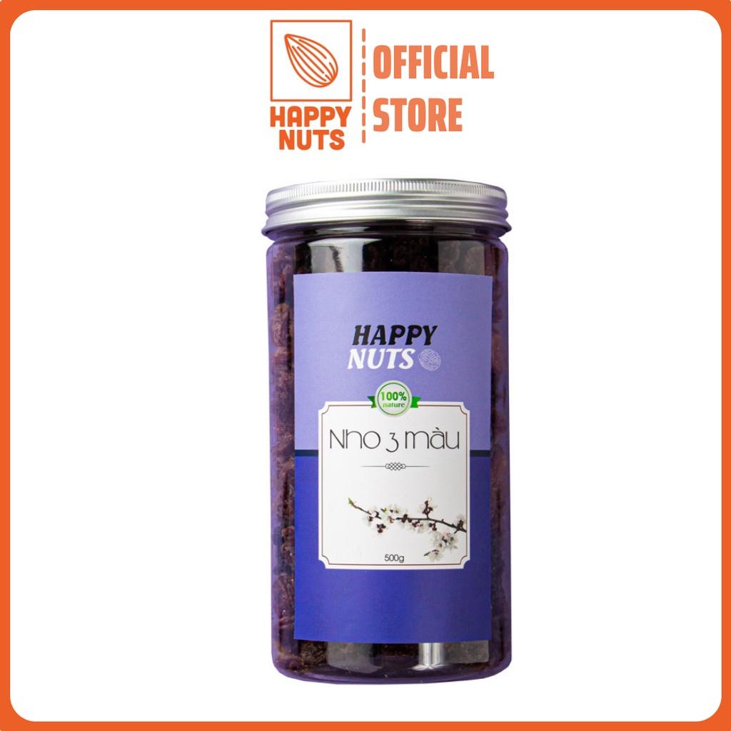 Nho khô 3 màu HAPPY NUTS - Sấy, không đường 250g/500g