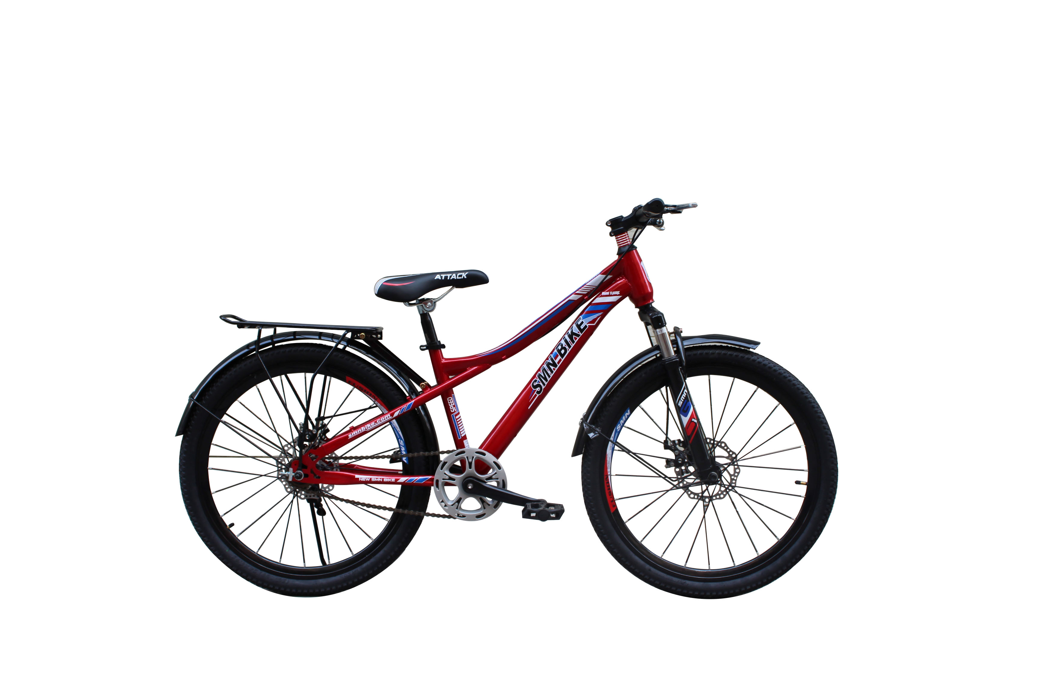 Xe đạp thể thao SMN J2408 - khung sắt - bánh 24 inch - 9 đến 11 tuổi - chiều cao từ 135-145cm