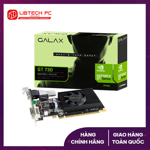 Card màn hình Galax GeForce GT730 4GB DDR3 73GQF8HX00HD