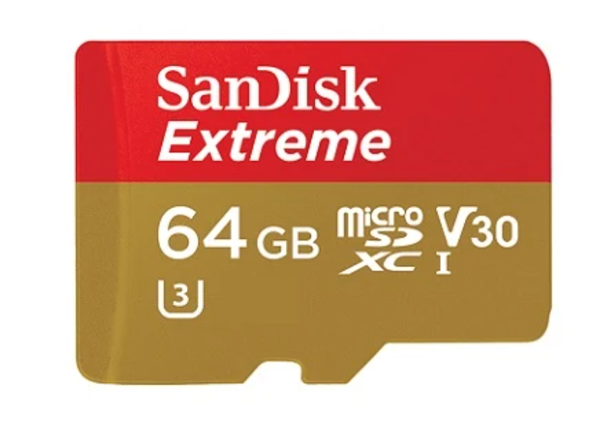 Thẻ nhớ Micro-SDHC 64GB SanDisk Extreme Action Camera V30 SDSQXA2-064G-GN6AA (Kèm adapter) - Hàng chính hãng