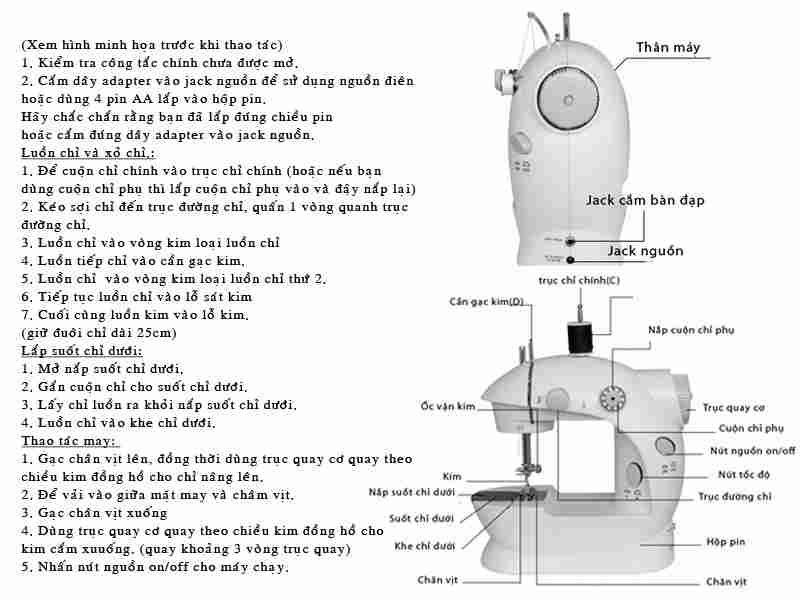 Máy May Mini Gia Đình Cao Cấp Thế Hệ Mới - HÀNG CHÍNH HÃNG MINIIN- Giúp Việc May Vá Tại Nhà Tiện Dụng