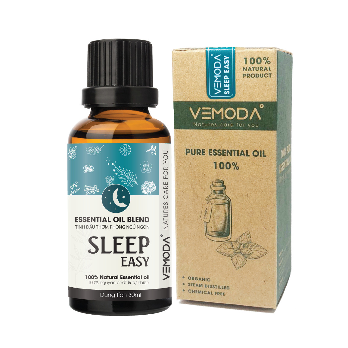 Tinh dầu thiên nhiên cho giấc ngủ ngon Vemoda Sleep Easy