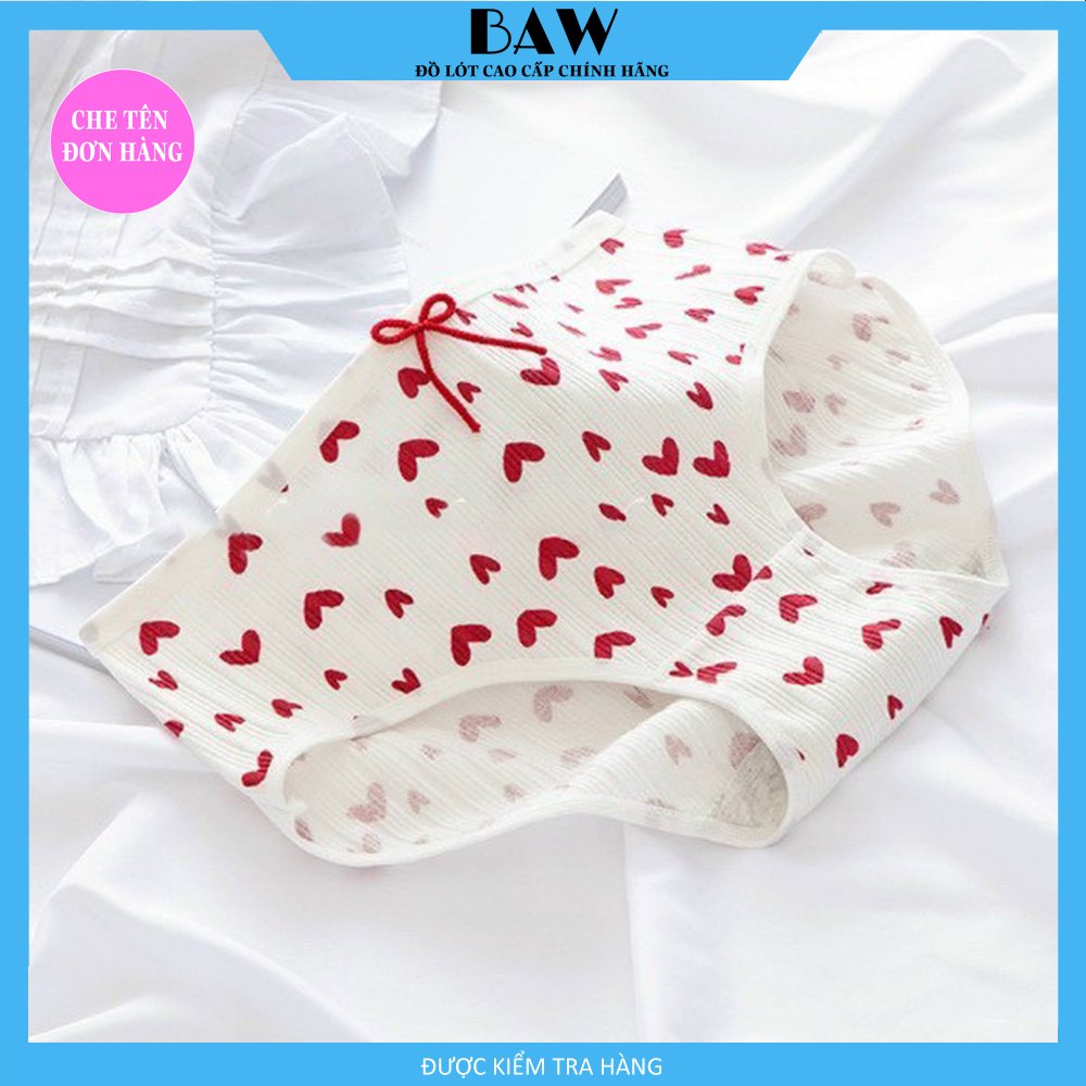 Bộ 5 Quần Lót Nữ Cotton Lót May Chống Viêm, Quần Chip Nữ Kháng Khuẩn Cao Cấp Thương Hiệu BAW NT737