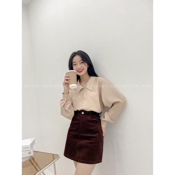 Chân váy đắp lai nhung