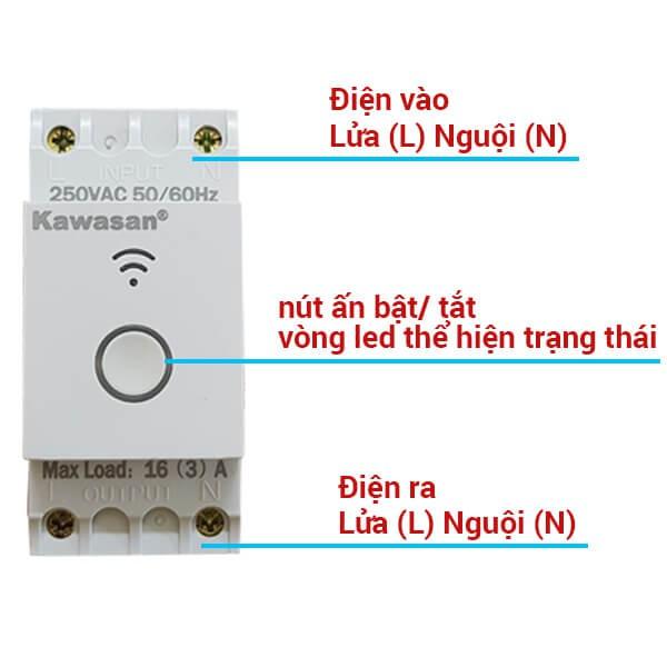 CB thông minh điều khiển từ xa Wifi Kawasan CB20A - Hàng chính hãng