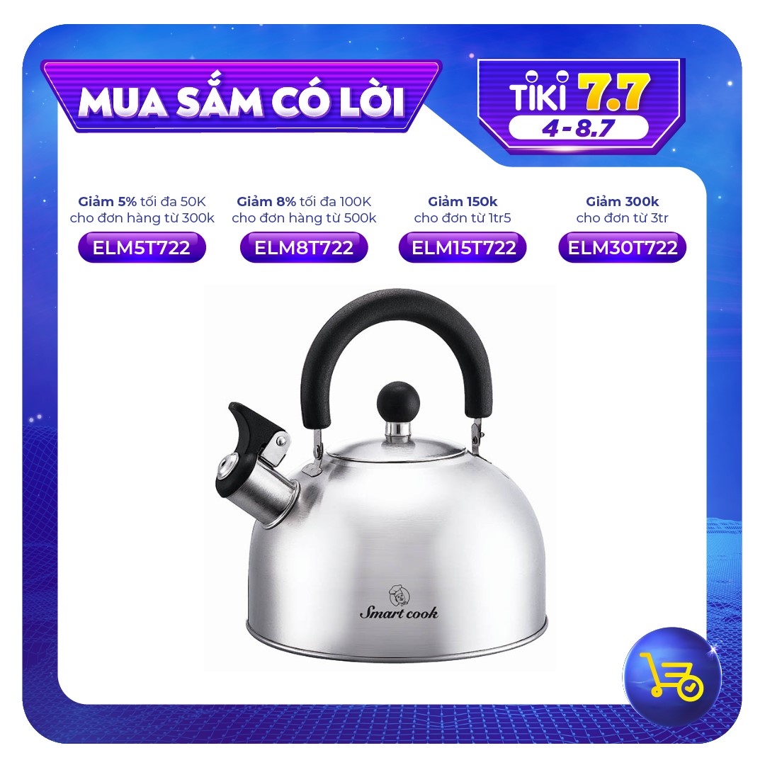 Ấm đun nước bằng inox 304 Smartcook 2.5L SM 3372