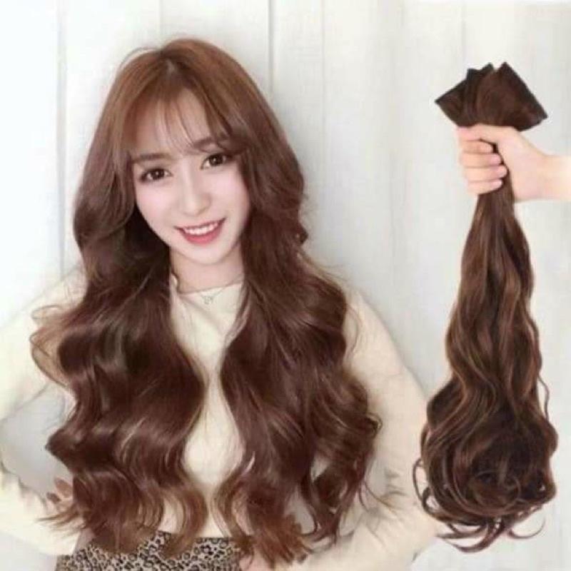 Tóc giả kẹp phồng 2 bên giợn sóng