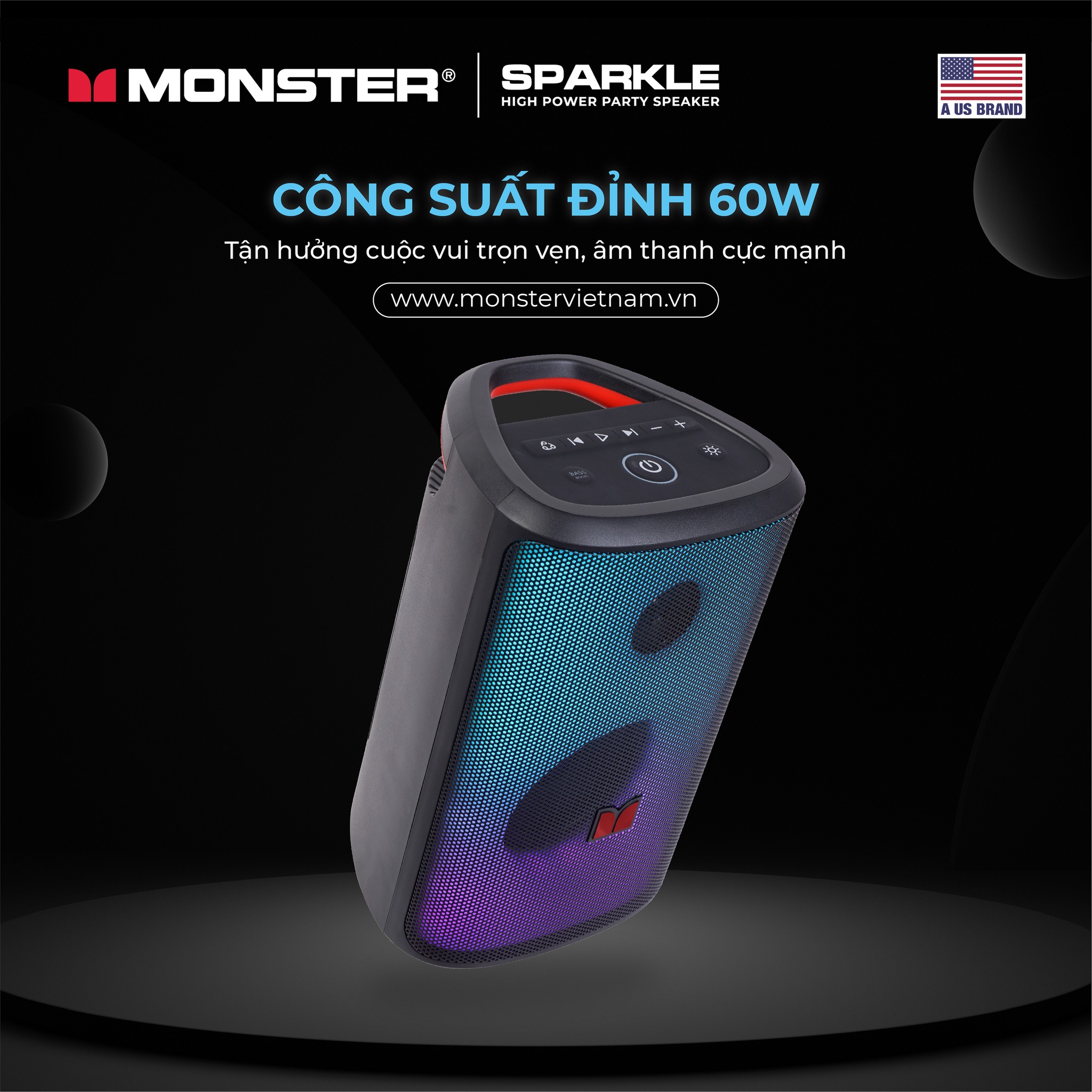 Loa Bluetooth Monster Sparkle (Thời lượng pin 12 giờ) - Hàng chính hãng