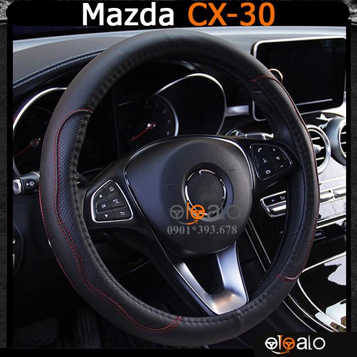 Bọc vô lăng volang xe Mazda CX30 da PU cao cấp BVLDCD - OTOALO