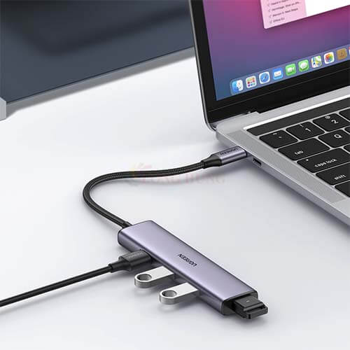 Cổng chuyển đổi Ugreen 4-in-1 USB-C to USB 3.0 Hub CM473 20841 - Hàng chính hãng