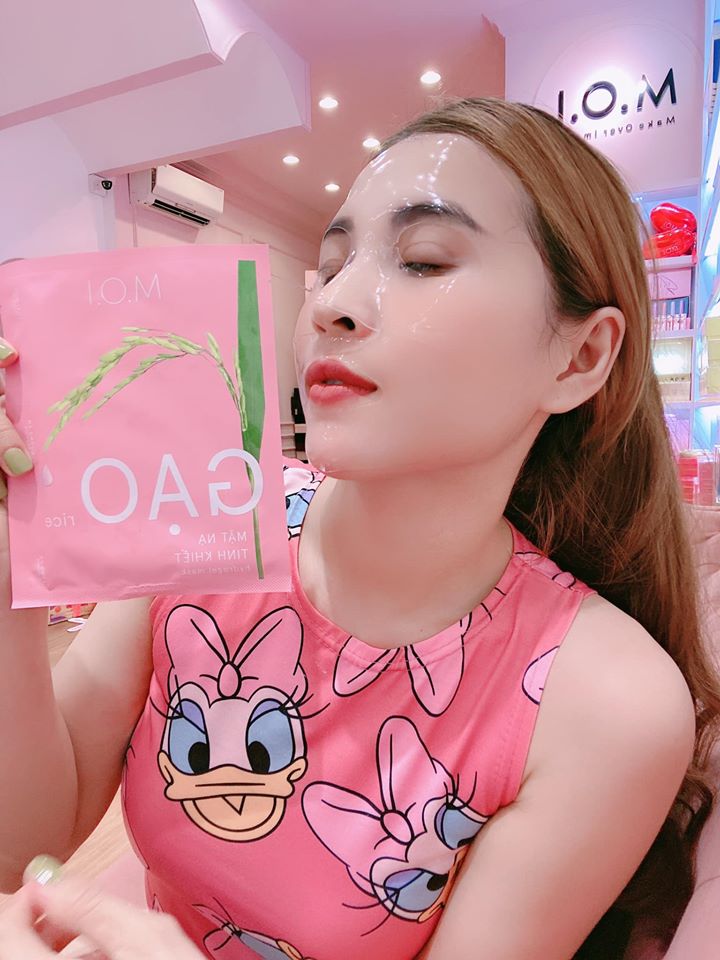 Combo 3 hộp Mặt Nạ Gạo Trong Suốt M.O.I RICE HYDROGEL MASKS Hồ Ngọc Hà (3 Miếng/Hộp)