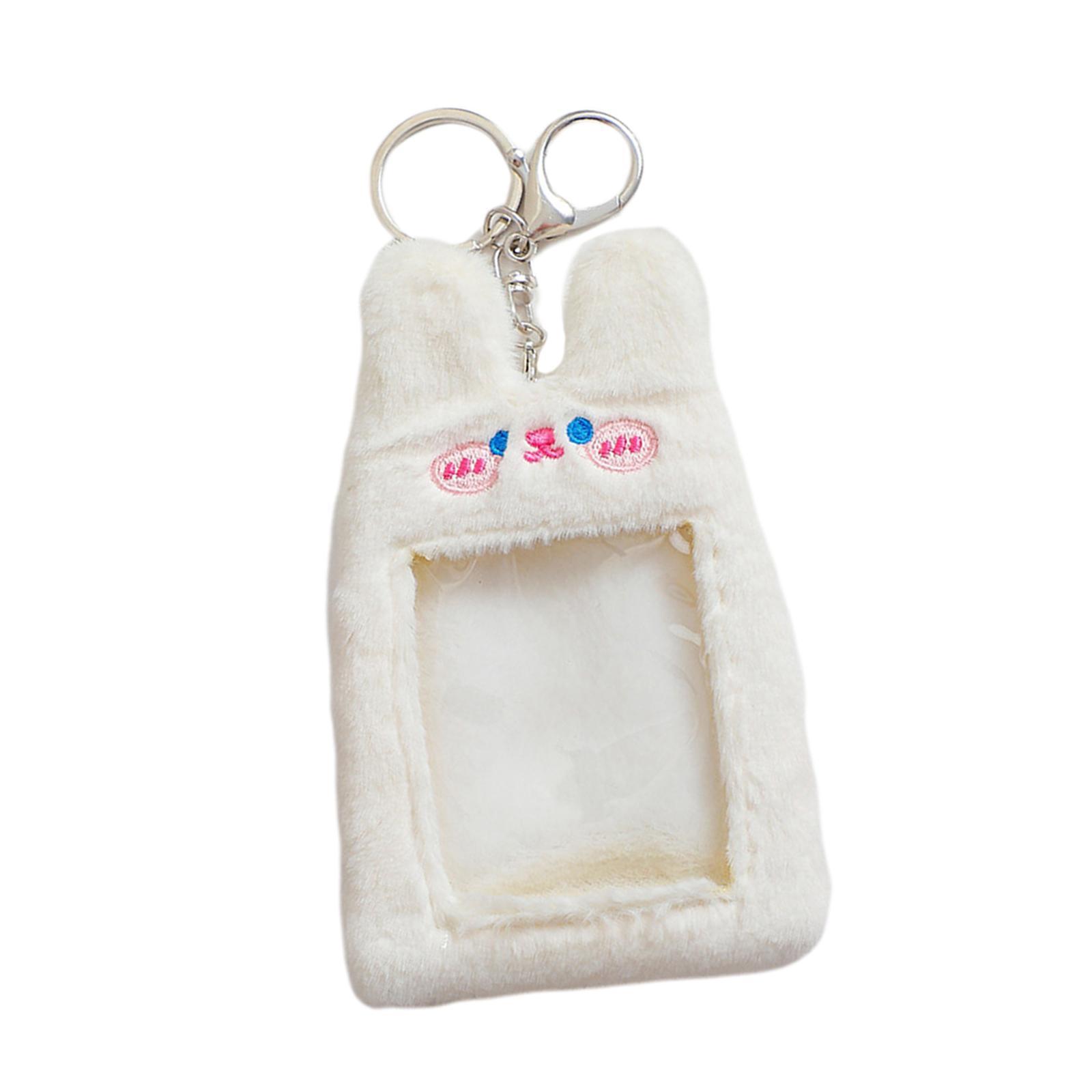 2x Plush Cartoon Photocard Holder Card Cover Practical Card Holder