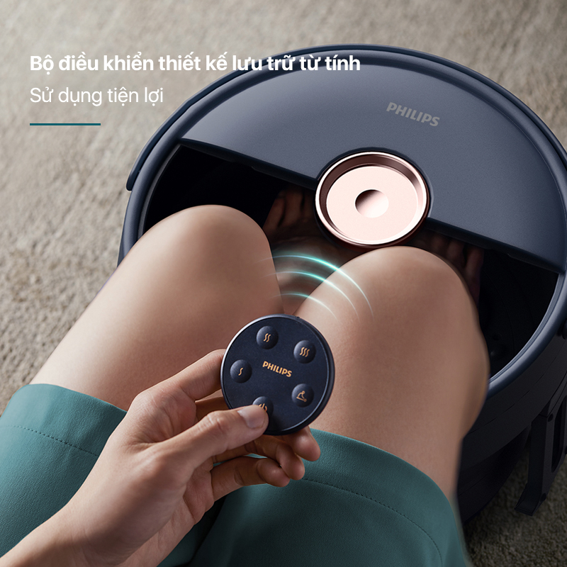 Bồn Ngâm Chân Massage PHILIPS PPM6501 - Thiết Kế Gọn Tiện Lợi - Hàng chính hãng