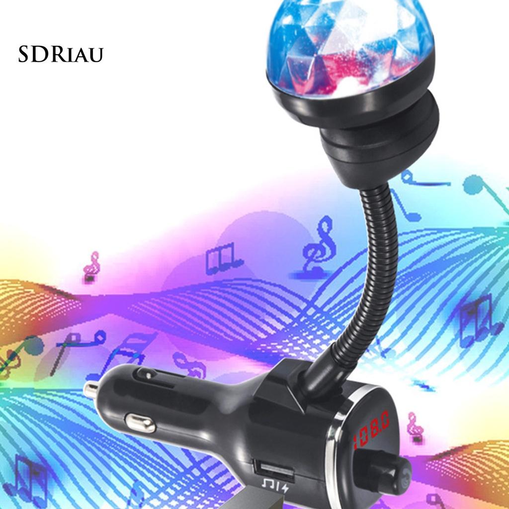 *QCDZ* Car Bluetooth Player 3 USB Quick Charge ABS Car Charger with Ambient Light for Auto