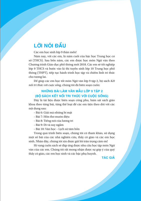 Sách - Những Bài Làm Văn Mẫu Lớp 9 - Kết Nối - ndbooks