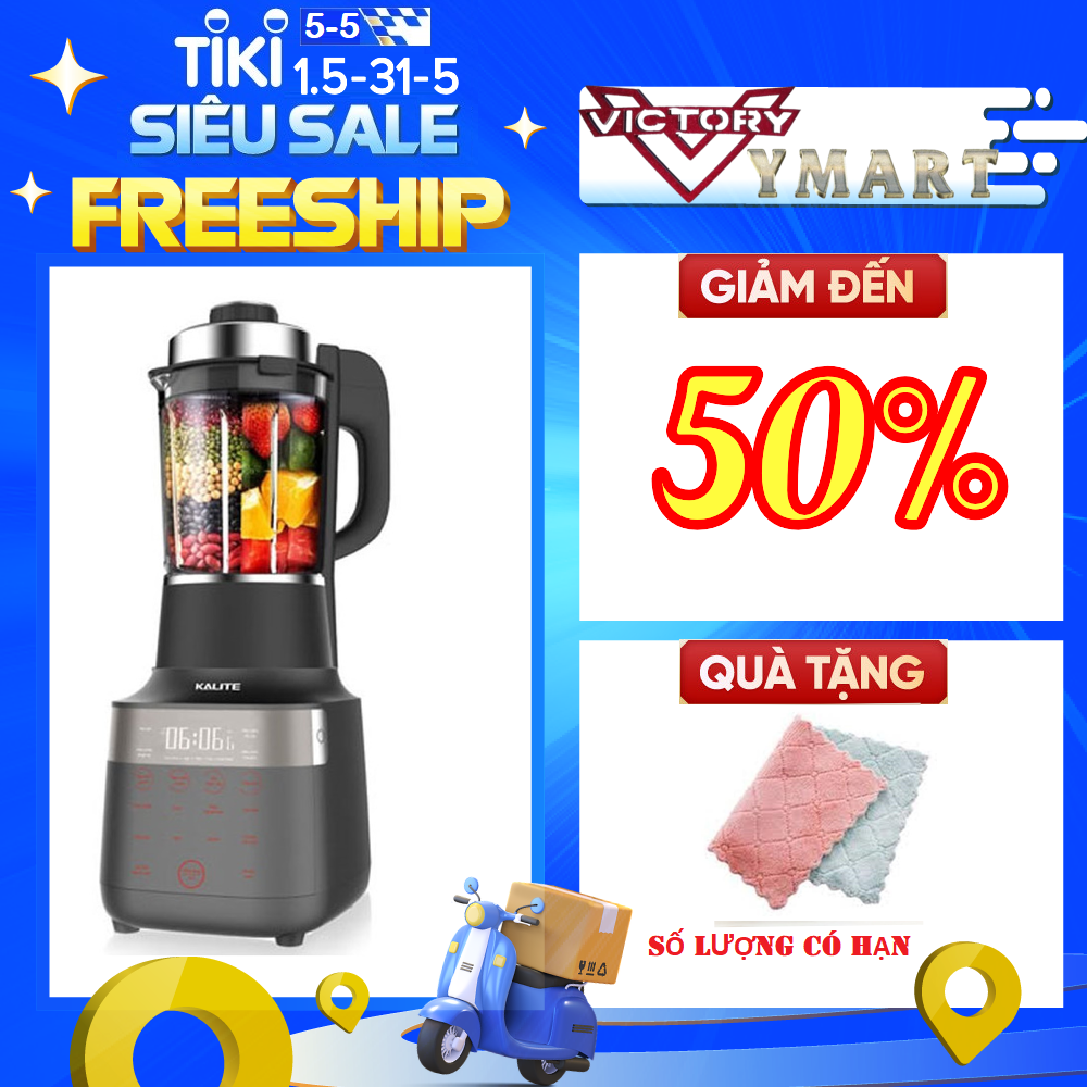 Máy Làm Sữa Hạt Và Sinh Tố Đa Năng KALITE KL-950 2700W 1.7L- Hàng Chính Hãng (Kèm Quà Tặng)