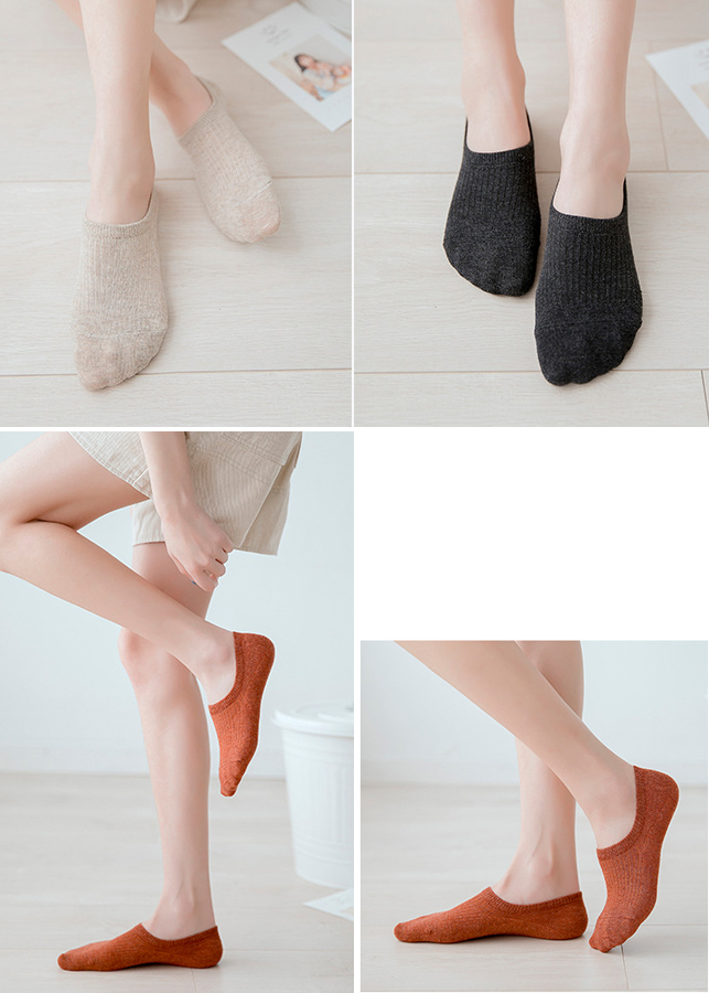 Combo 05 Đôi Tất Nữ Cổ Ngắn Chống Hôi Chân B.5281 I Phong Cách Nhật Bản