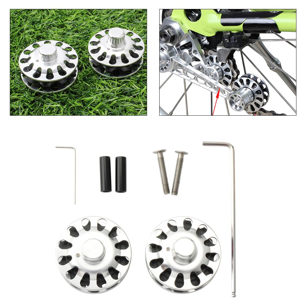 Pair Bike Chain Tensioner Refit Wheel Replacement Roller for Brompton Folding Bicycle Rear Derailleur Single 2/3/6 Speed Chain Guide Pulley