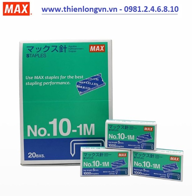 Lố 20 hộp Kim bấm số 10 Max  NO.10-1M Fine