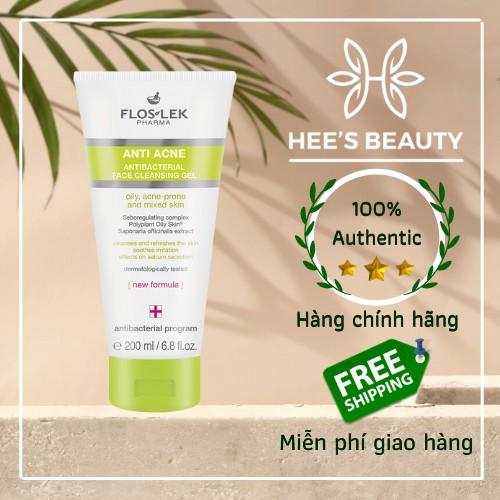 Floslek Sữa Rửa Mặt Dạng Gel Cho Da Nhờn Anti Acne Bacterial Face Cleansing Gel 125ml