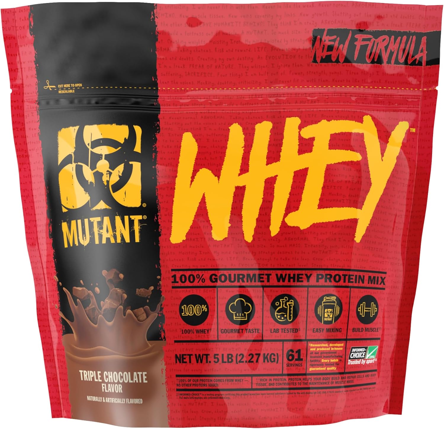Mutant Whey Protein 5Lbs (2,3kg), Sữa bổ sung Protein, Phục Hồi và Phát Triển Cơ Bắp