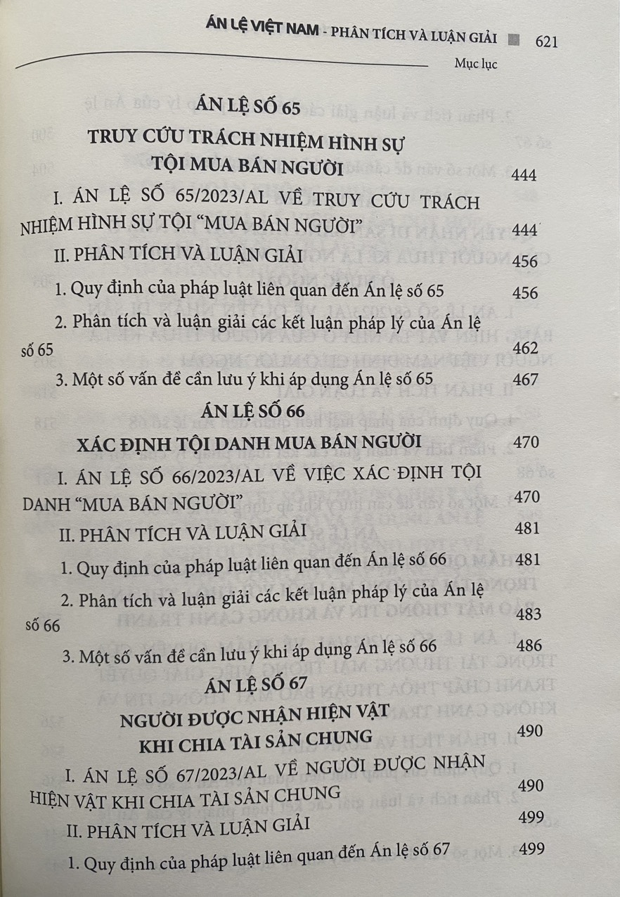 Án Lệ Việt Nam - Phân Tích  và Luận Giải ( Từ Án lệ số 44 đến Án lệ số 70 ) Tập 2