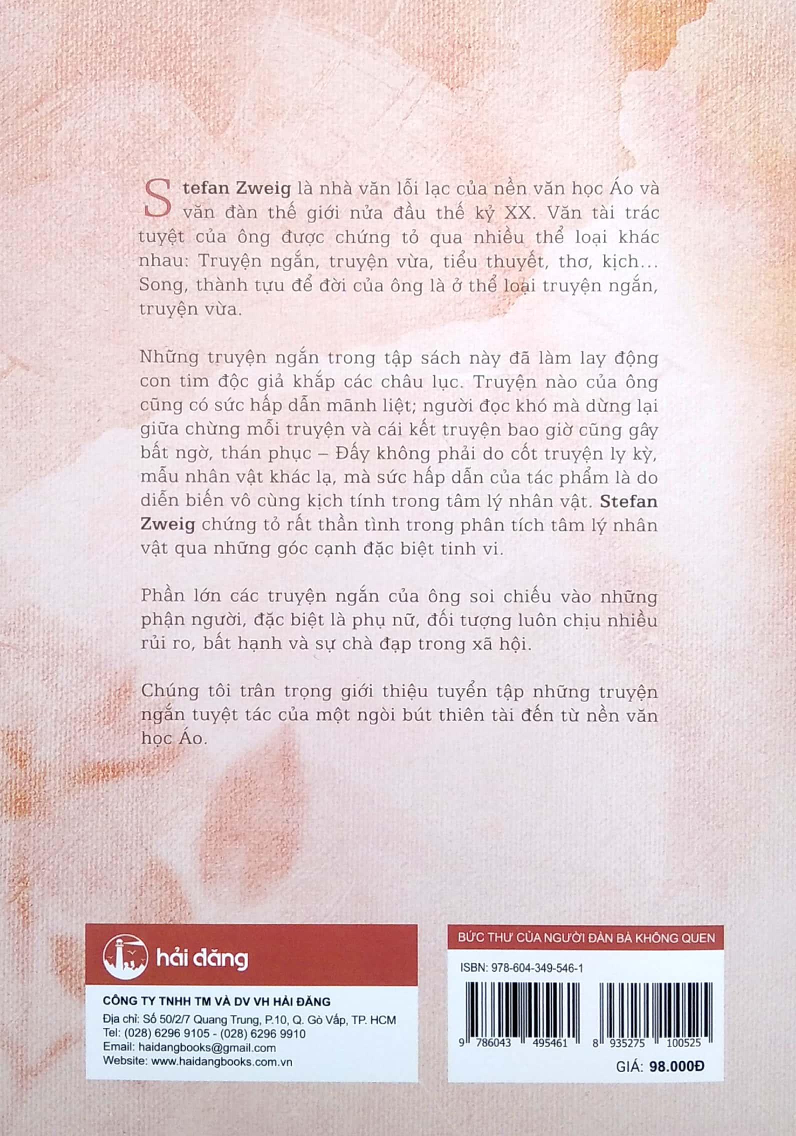 Bức Thư Của Người Đàn Bà Không Quen