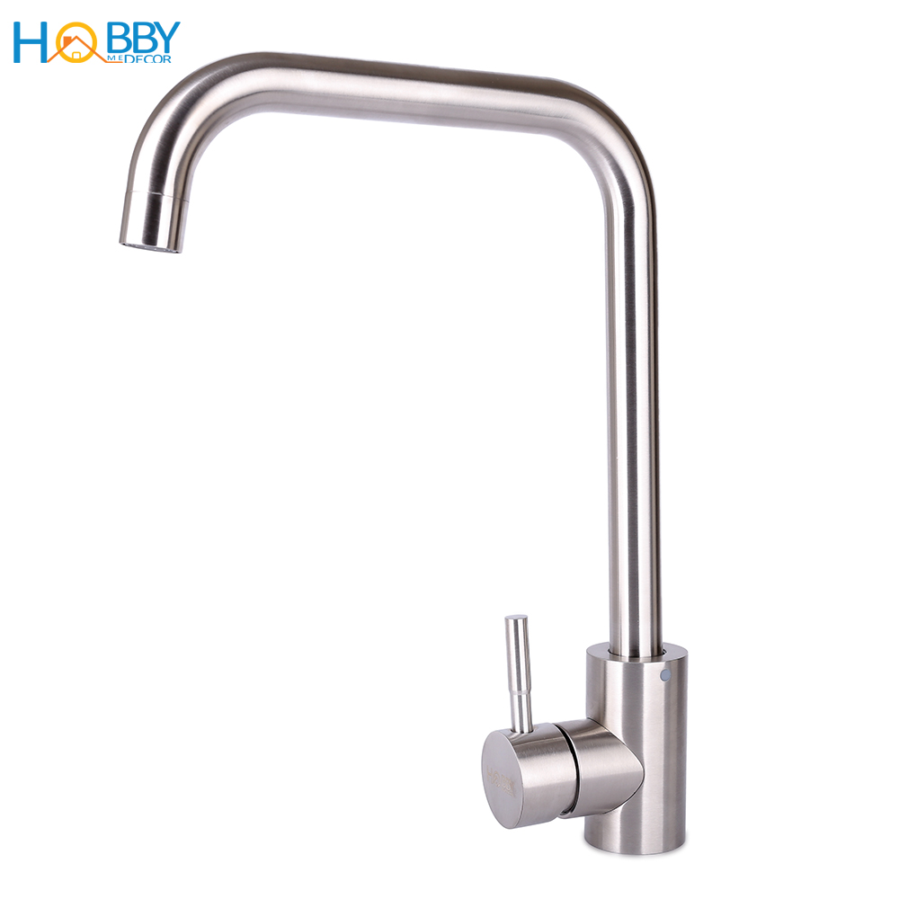 Vòi rửa chén bát nóng lạnh inox 304 Hobby home decor CRC1 có dây cấp