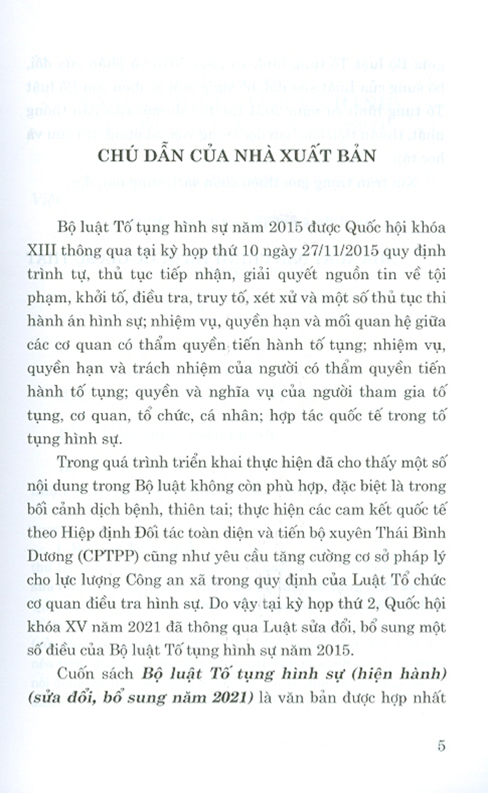 Bộ Luật Tố Tụng Hình Sự (Hiện Hành) (Sửa Đổi, Bổ Sung Năm 2021)