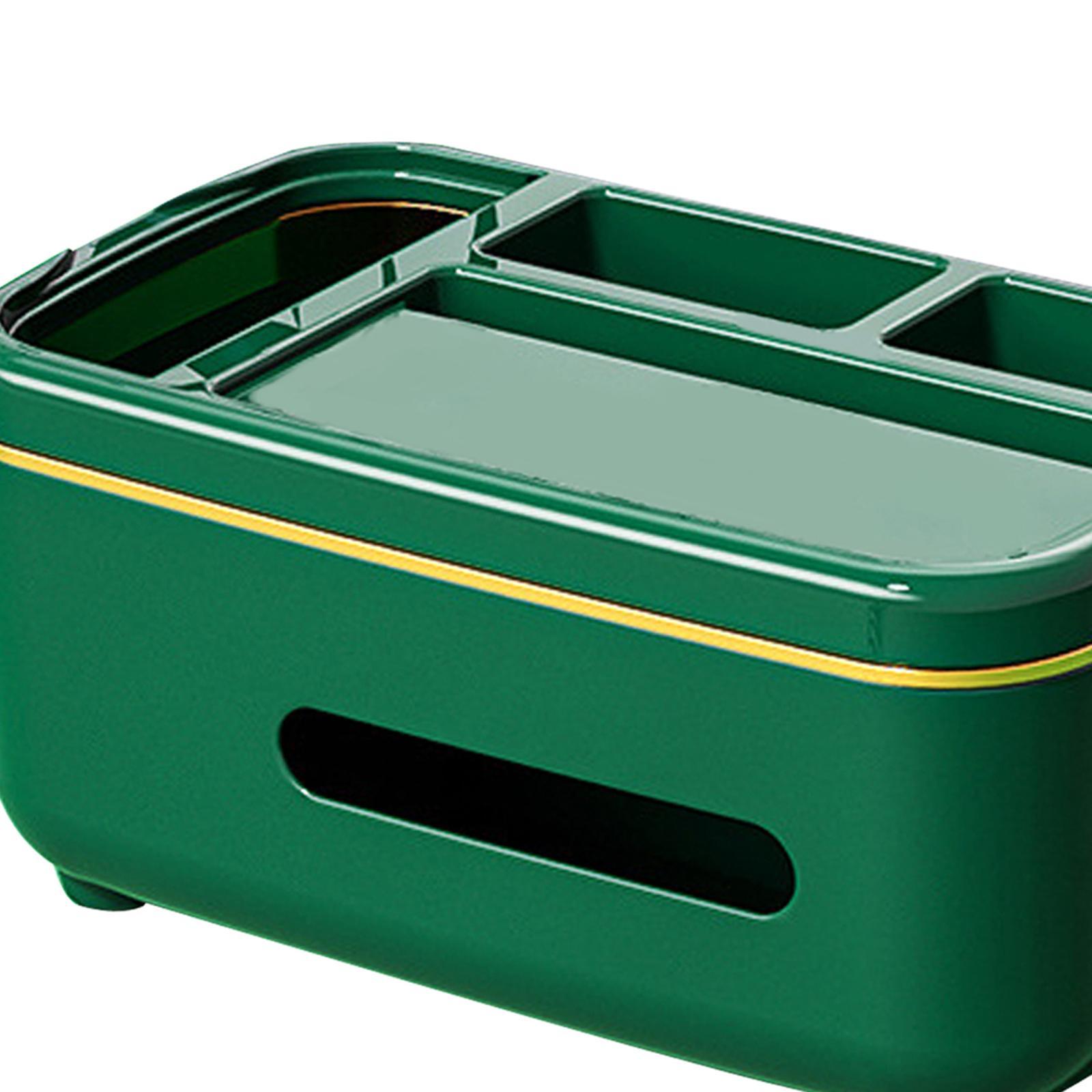 Desktop Tissue Box Cover Napkin Dispenser Desk Organizer