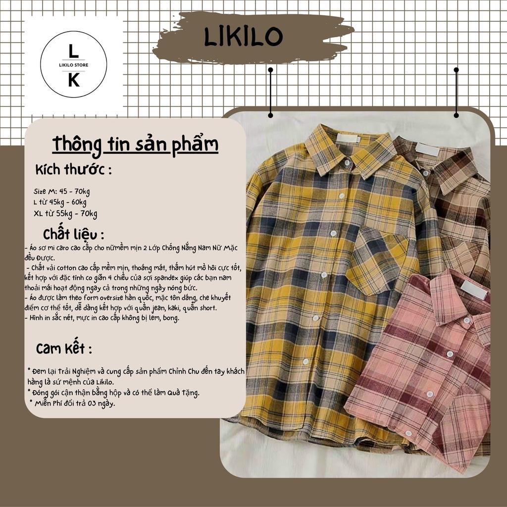 Áo sơ mi caro cao cấp cho nữ - K030 tại Likilo Store