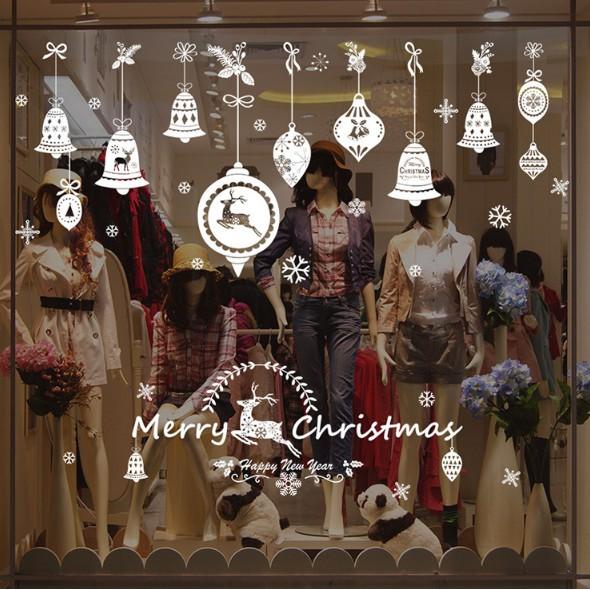 Decal trang trí tường Noel - Rèm Chuống biểu tượng Nai Bắc Âu