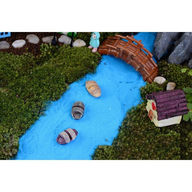 Tiểu cảnh mini ️ Mô hình thuyền chài màu sắc trang trí tiểu cảnh, sen đá, sân vườn, terrarium