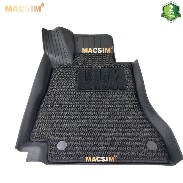 Thảm lót sàn ô tô 2 lớp cao cấp dành cho xe Mercedes Benz E 2016+ nhãn hiệu Macsim 3w
