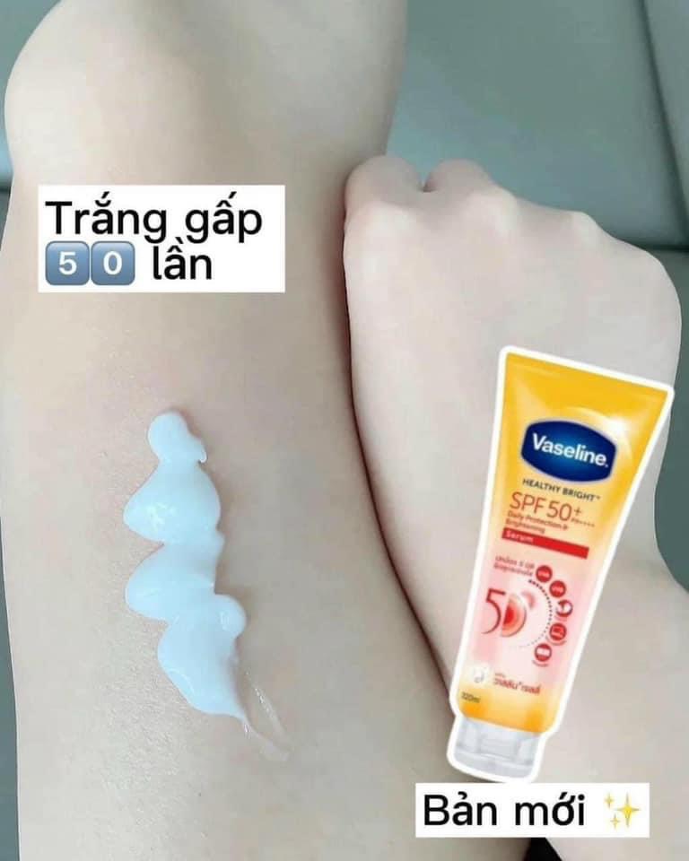 Dưỡng Thể Vaseline Chống Nắng SPF+ Sáng Da 300ml (Mới)( không có tem phụ- không xuất hóa đơn )