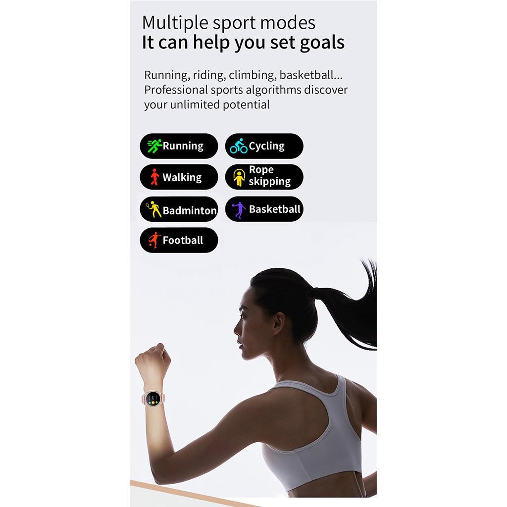 Bluetooth Smart Watch Heart Rate Blood Pressure Fitness Sport Tracker Black