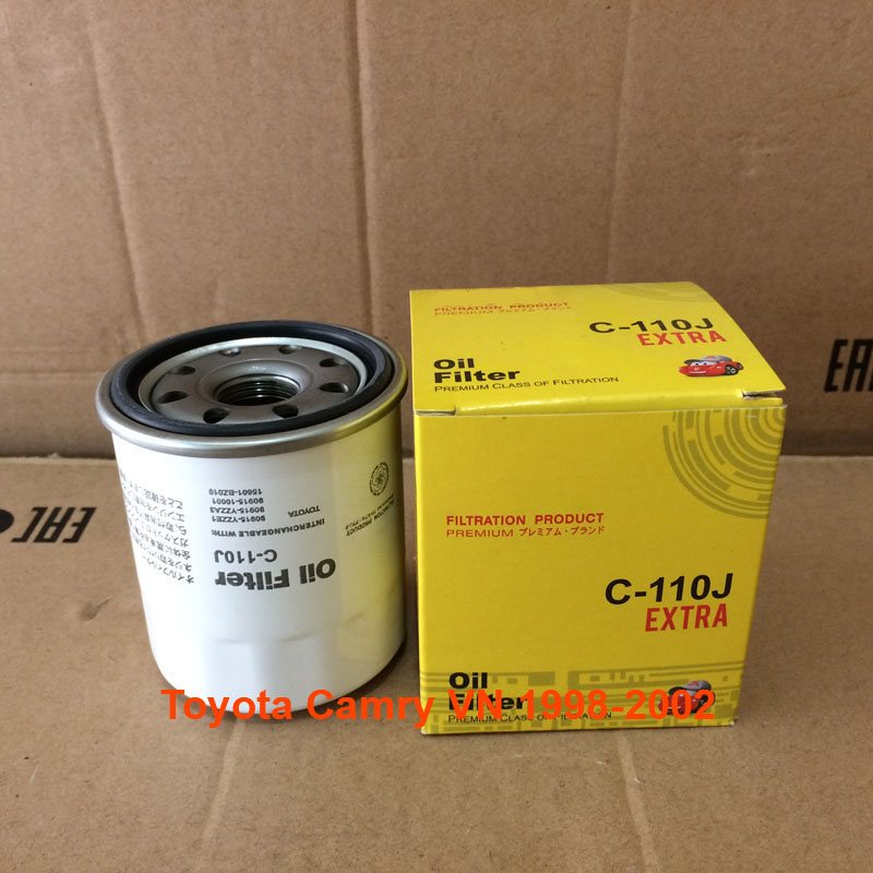Lọc nhớt cho xe Toyota Camry Việt Nam 2.2 1998, 1999, 2000, 2001, 2002 90915-91058 mã C110J-6