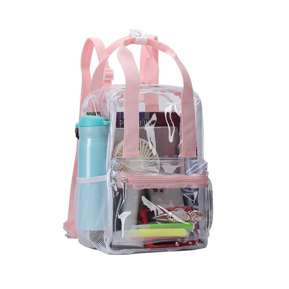 Thời Trang Trong Suốt Nhựa PVC Phụ Nữ Ba Lô Mới Tr Cấp Trong Suốt Chắc Chắn Ba Lô Du Lịch, Có Túi Xách Ba Lô Cho Bé Gái Con Mochila