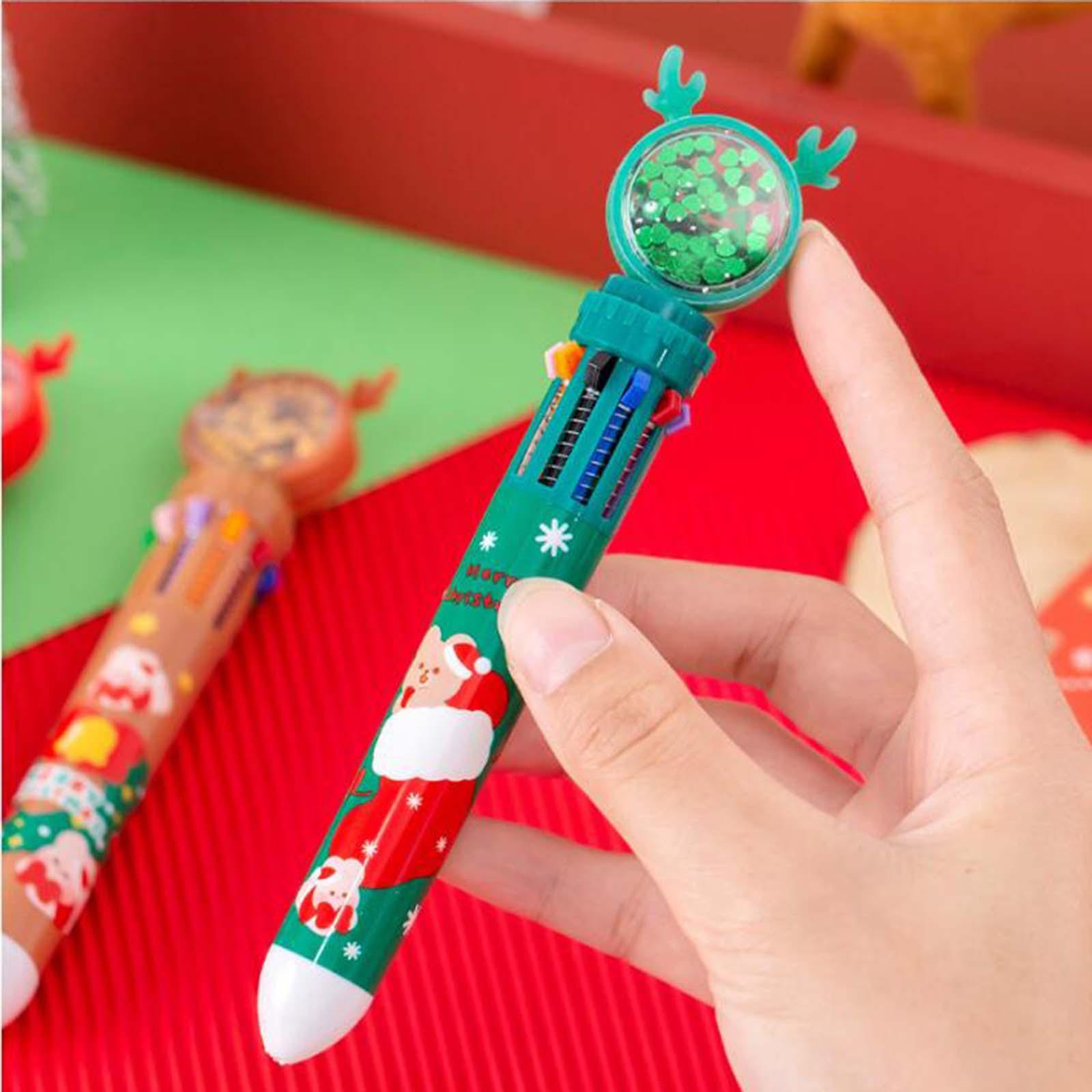 10 Colors Ballpoint Pen Retractable Ballpoint Pen 10 in 1 for Gift Children