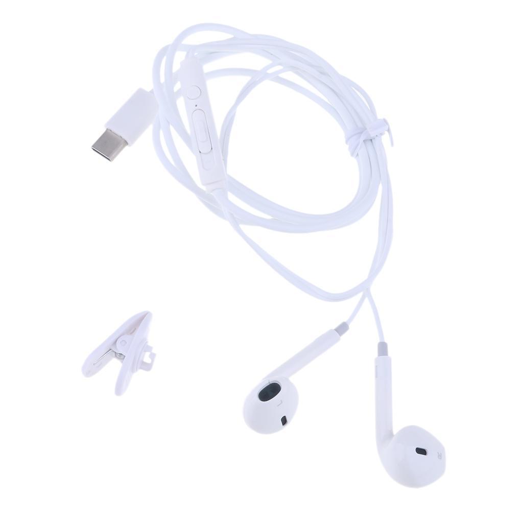 USB Type C Earphones Digital Headphones Stereo Bass Noise Cancelling