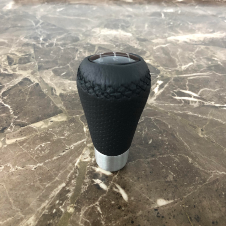 Đầu Tay nắm cần số xe hơi, ô tô bọc da thật 100% cao cấp dùng cho các xe số sàn - Chất liệu: Hợp kim đồng bọc da