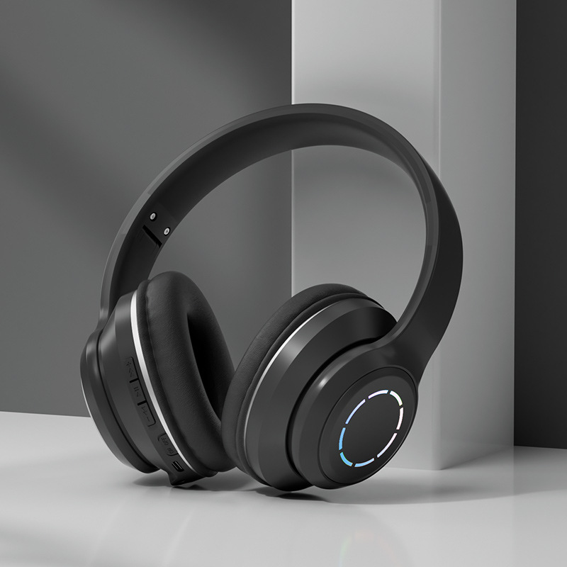 Tai Nghe Chụp Tai Bluetooth Không Dây Gaming, Tai Nghe Bluetooth Chụp Tai Có Mic Đàm Thoại Tiện Lợi, Tai Nghe Bluetooth Có Đèn Led , Pin Cực Khỏe Bluetoothcao Cấp - Hàng Chính Hãng Teement - Đen