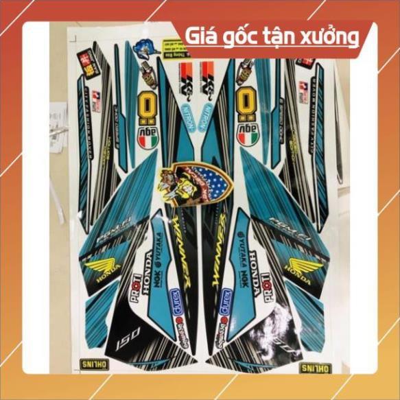 Tem rời Winner Sọc xanh đen 3 lớp ko bay màu
