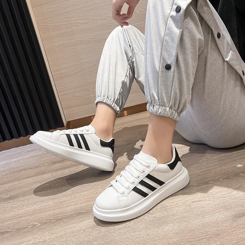 Giày Sneaker Đế Cao Nam Nữ size từ 36 đến 43 khâu full đế kẻ sọc thời trang