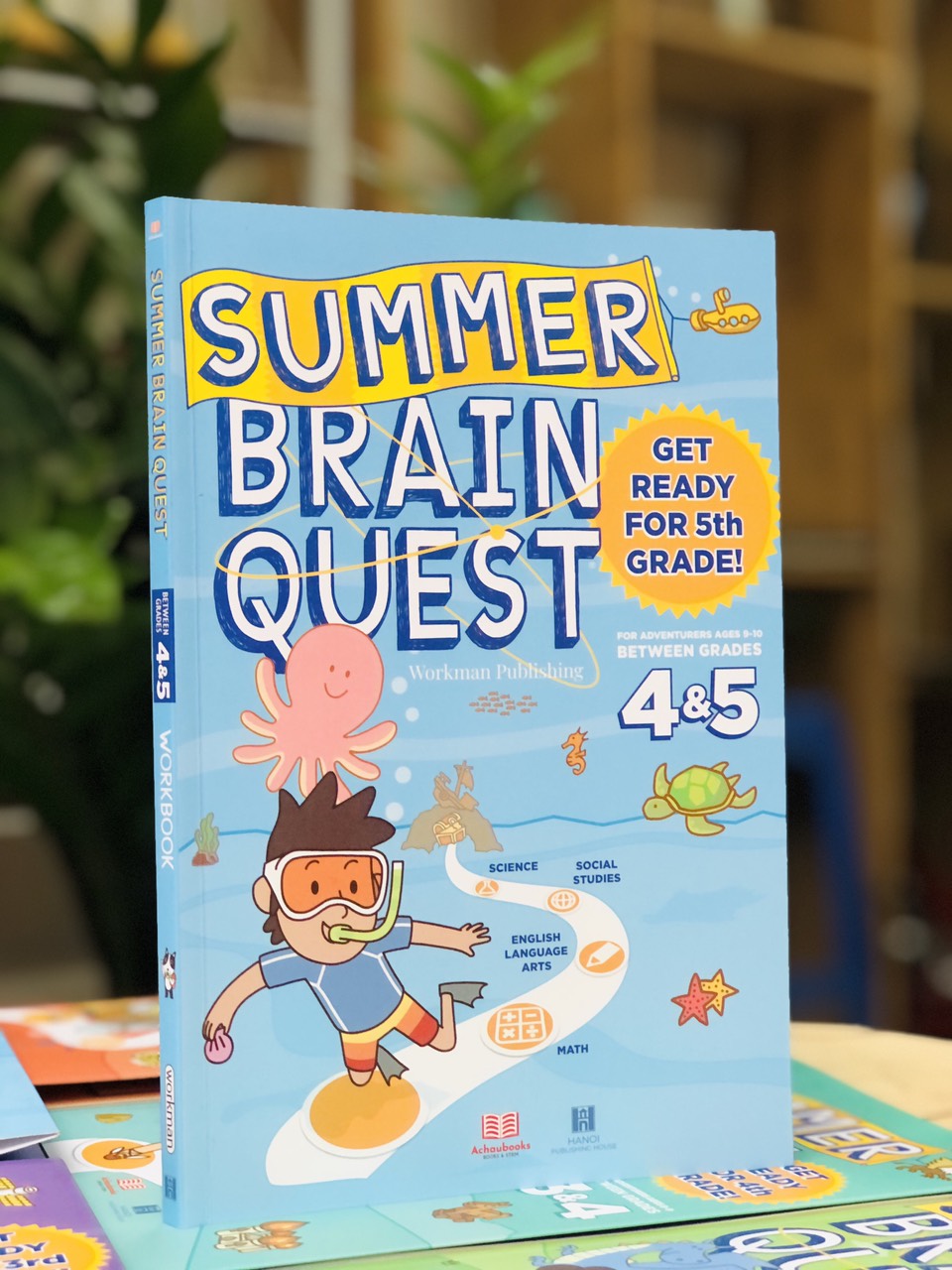 Sách summer brain quest 4&amp;5 phát triển tư duy iq cho bé - in màu ( tiếng anh, 9 - 10 tuổi )