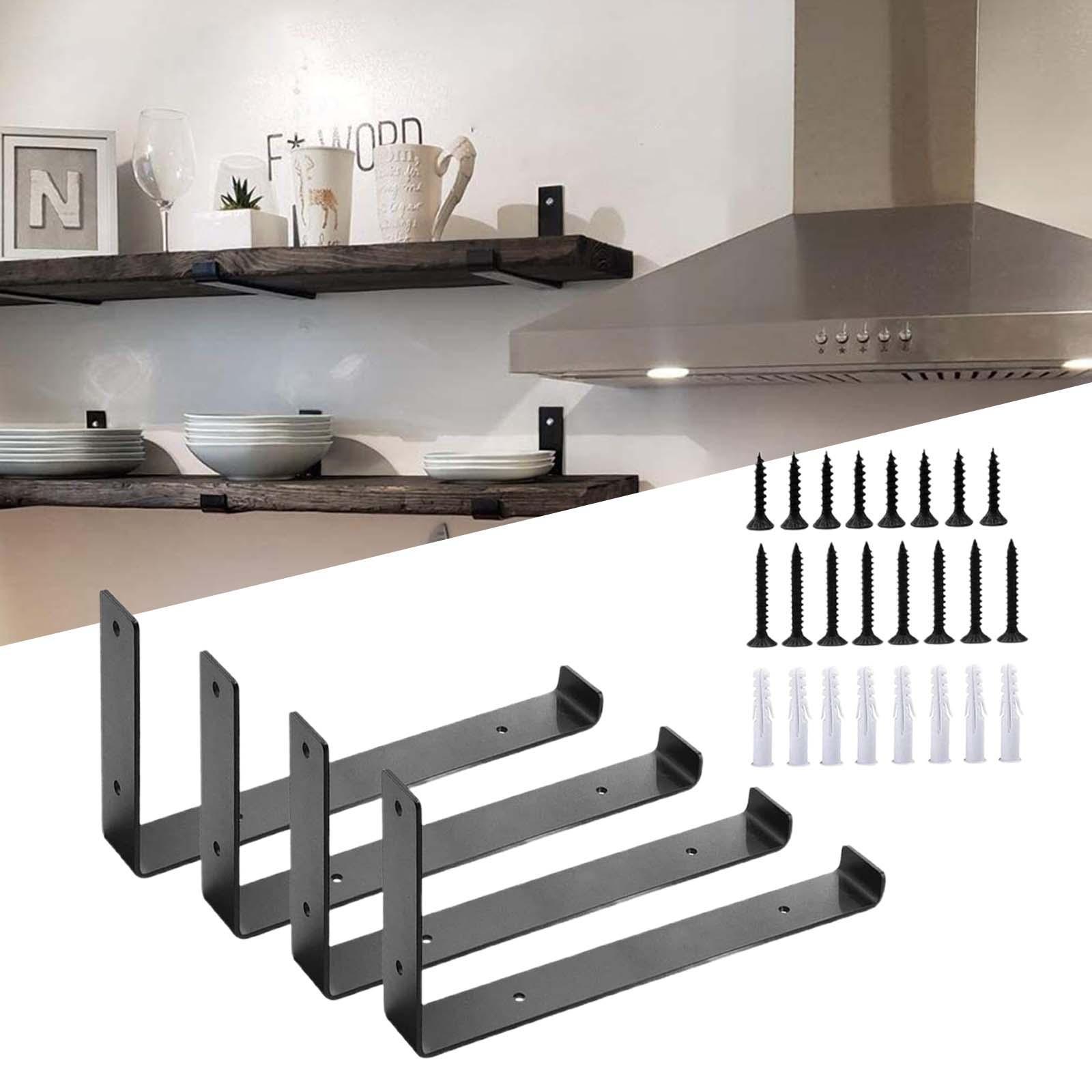 Shelf Brackets Corner Brace L Shaped Modern Metal Wall Mounted Shelf Support for Home Farmhouse Restaurant DIY Storage Floating Shelf Office