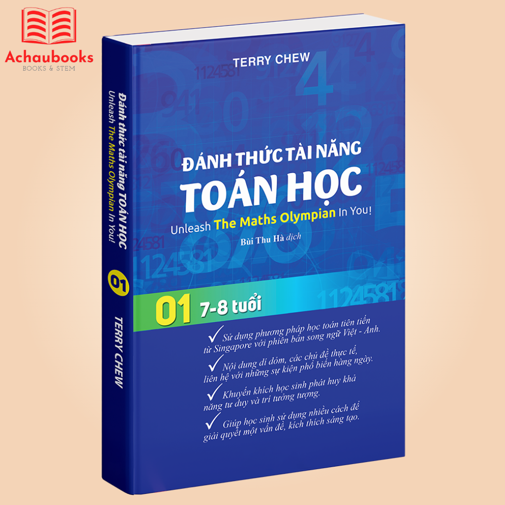 Sách - Đánh Thức Tài Năng Toán Học 1 - Toán Lớp 1, Lớp 2 7 - 8 Tuổi - Á Châu Books