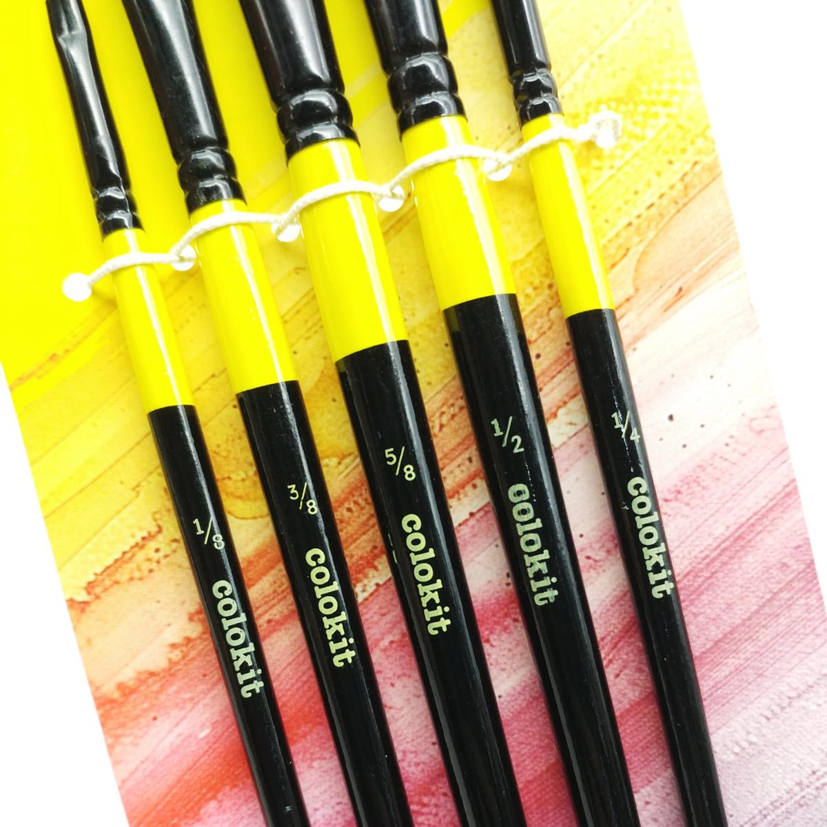 Bộ 5 Cọ Vẽ Màu Nước Đầu Filbert - Colokit BRW-C005